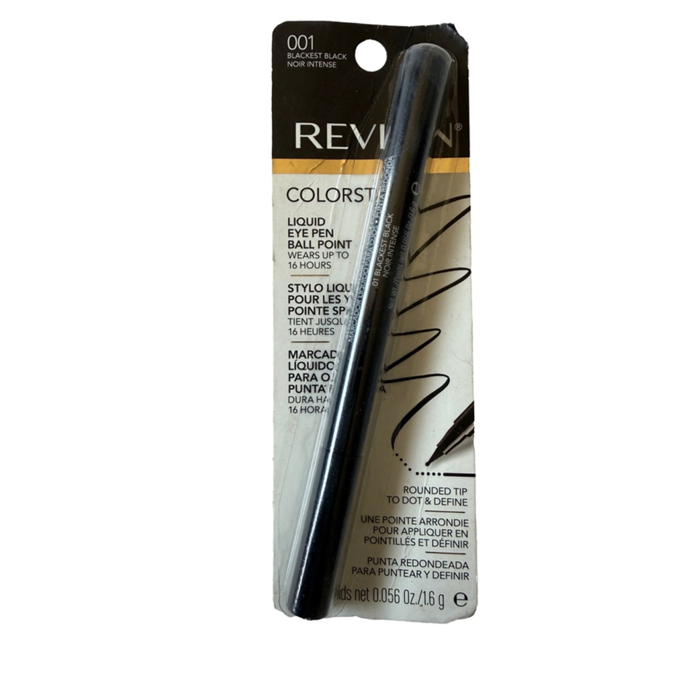 NWT REVLON COLORSTAY LIQUID EYE PEN
BALL POINT 001 Blackest Black